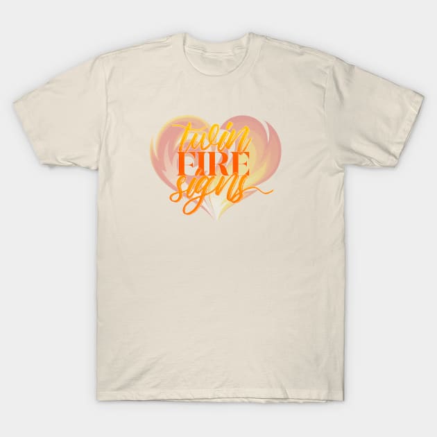 twin fire signs T-Shirt by dinah-lance